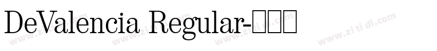 DeValencia Regular字体转换